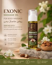 روغن ماساژ بدن اکسونیک حاوی روغن بادام شیرین و روغن یاس